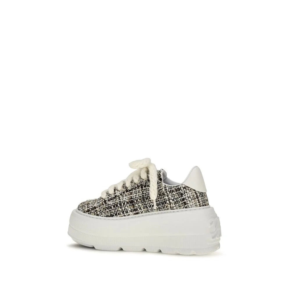 Casadei Multicolor Fabric Platform Sneakers