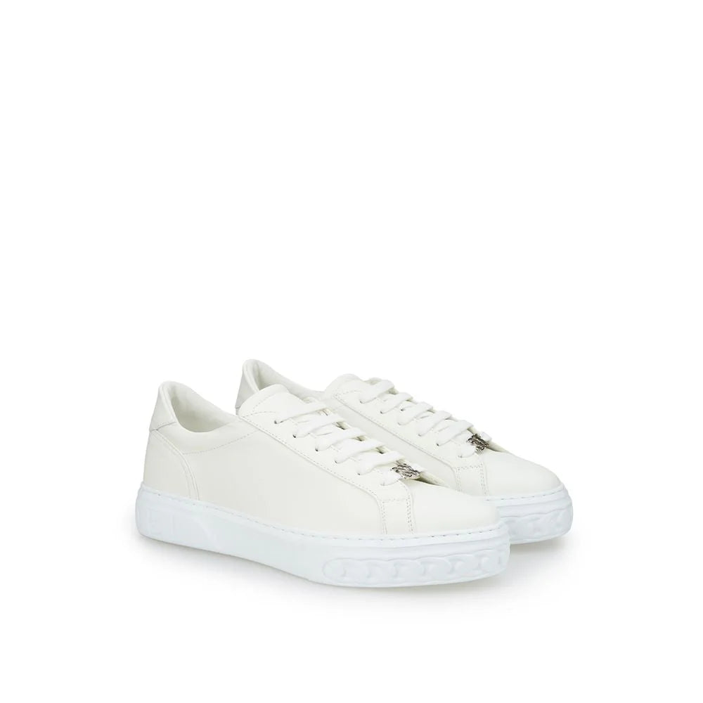 Casadei Sleek White Leather Sneakers - EU40/US10 - Sneakers