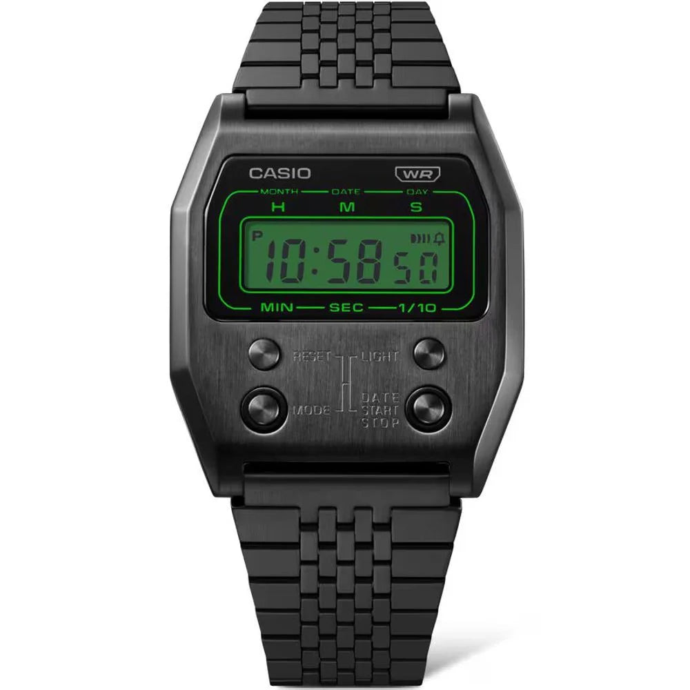 Casio Black Stainless Steel Digital Watch