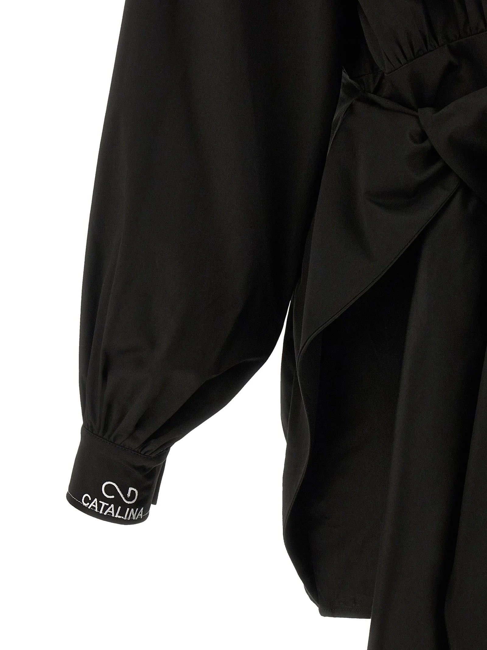 CATALINA Black Polyester Short Dress