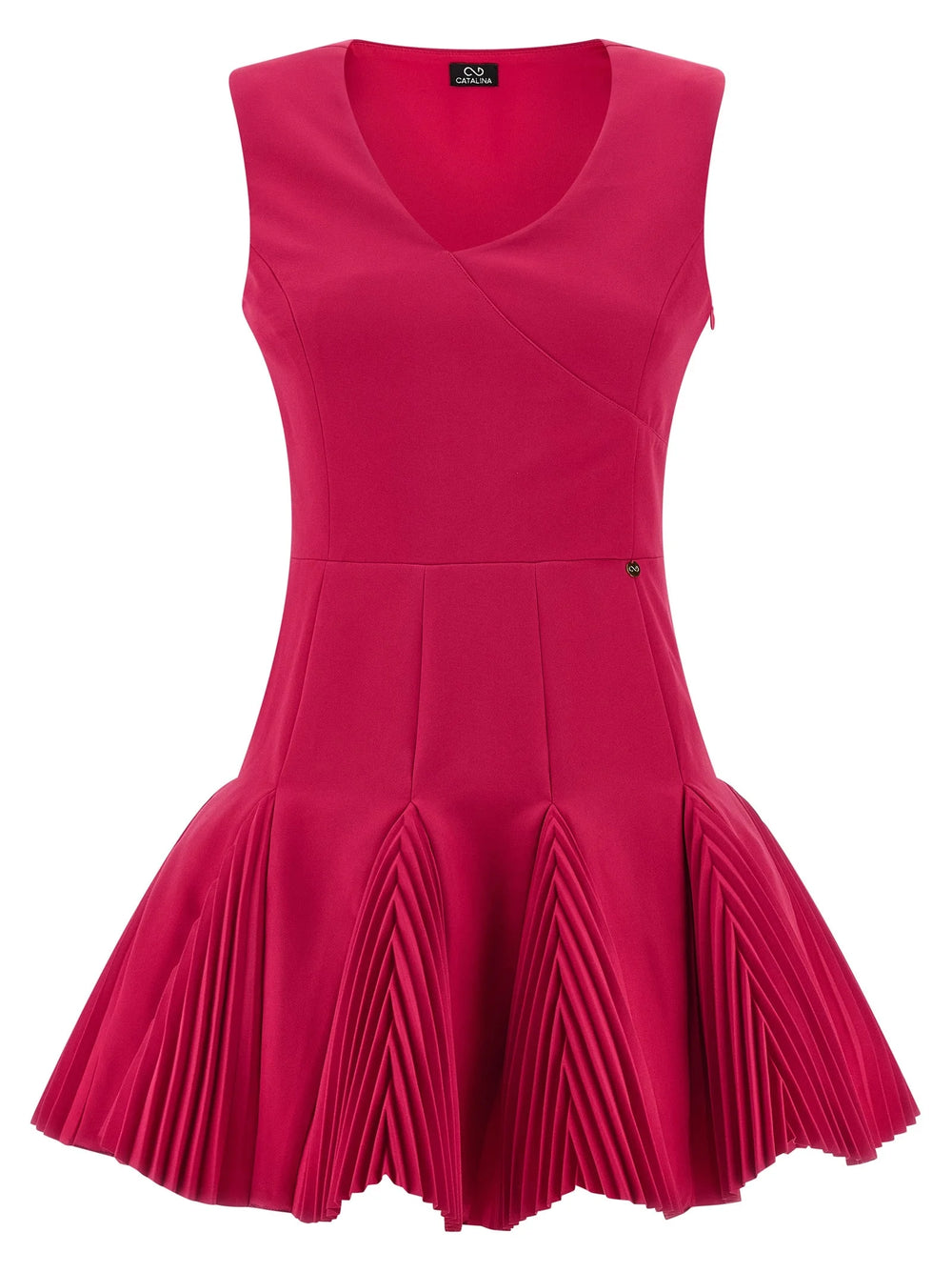 CATALINA Fuchsia Polyester Short Dress