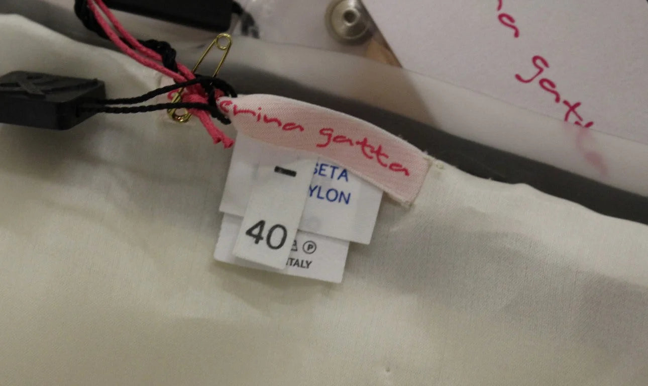 Caterina Gatta Beige Floral Print Silk Mini Skirt - IT40|S - Skirts