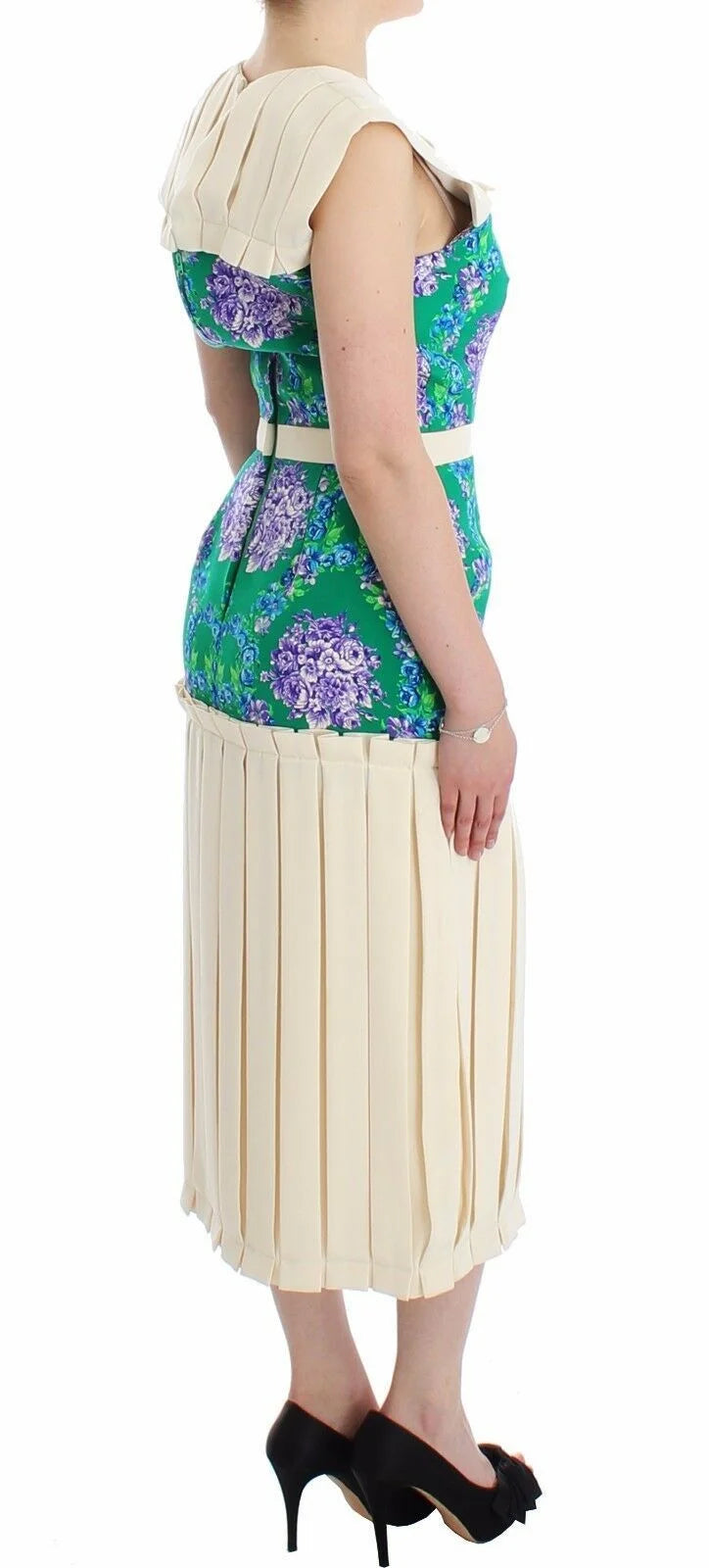 Caterina Gatta Multicolor Dress Gown Floral Sleeveless Gown - IT40|S - Dresses