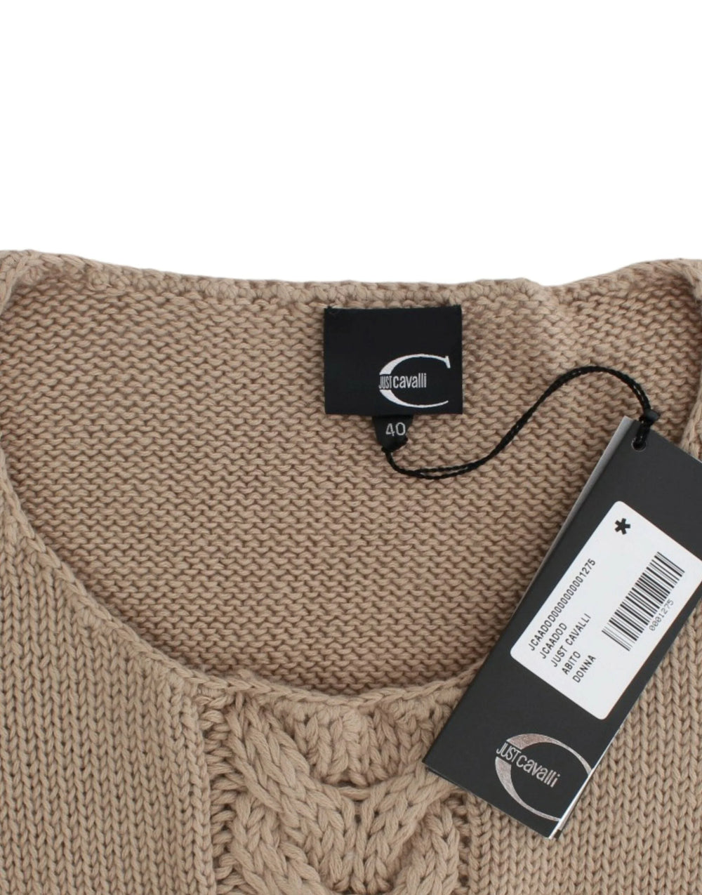 Cavalli Beige knitted wool sweater - Sweaters
