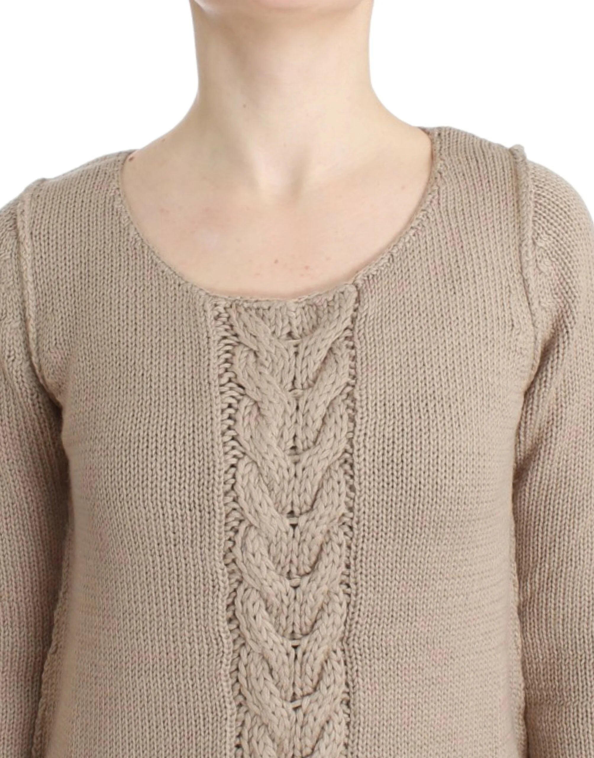 Cavalli Beige knitted wool sweater - Sweaters