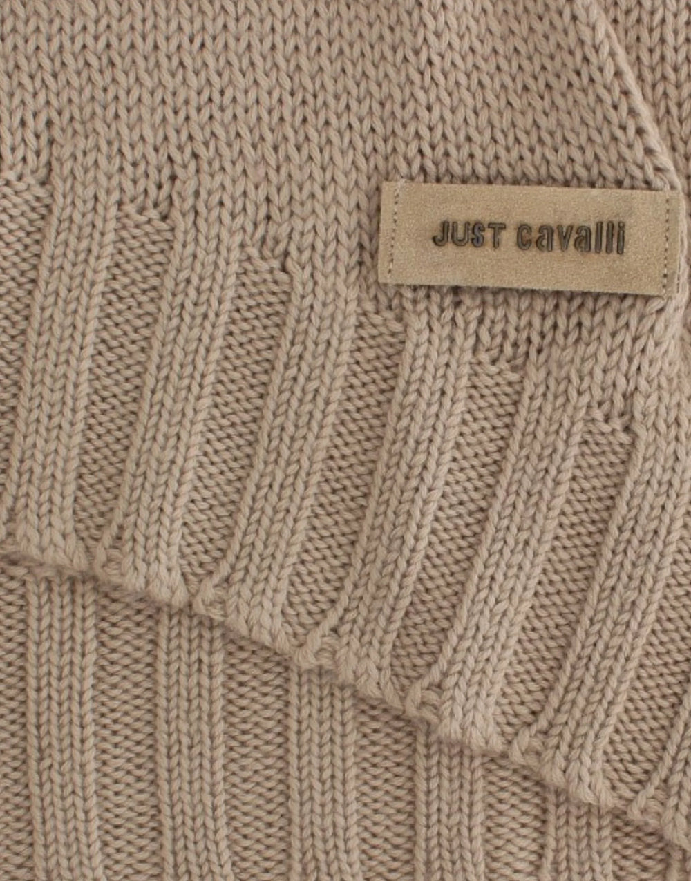 Cavalli Beige knitted wool sweater - Sweaters