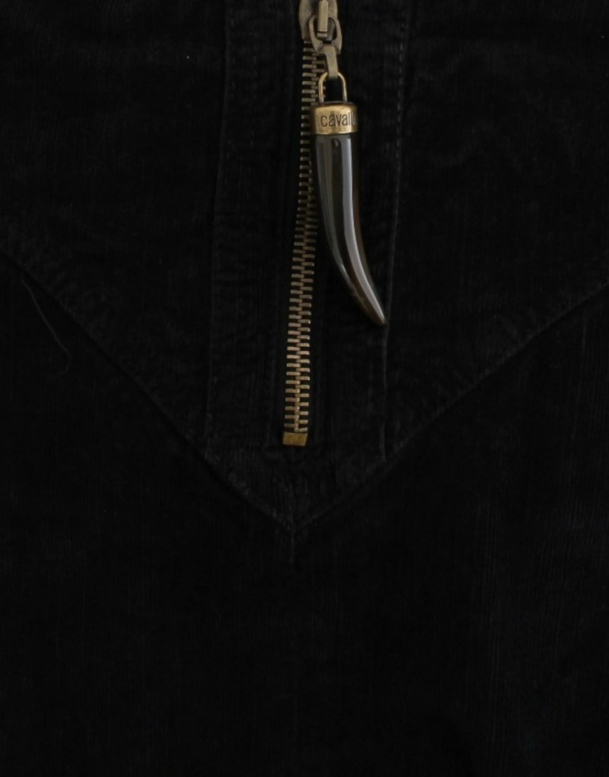 Cavalli Black Corduroy Pencil Skirt - Skirts