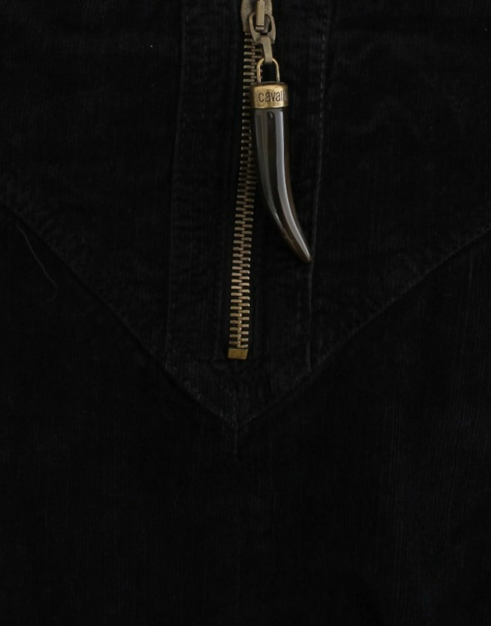 Cavalli Black Corduroy Pencil Skirt - Skirts