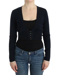 Cavalli Black cropped wool cardigan - Cardigans