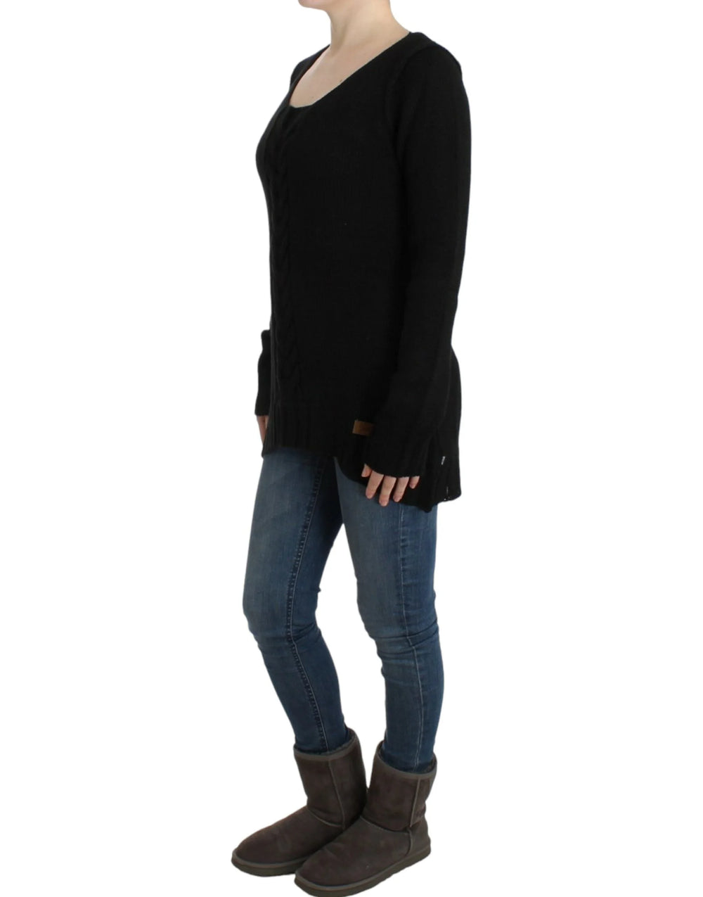 Cavalli Black knitted wool sweater - Sweaters