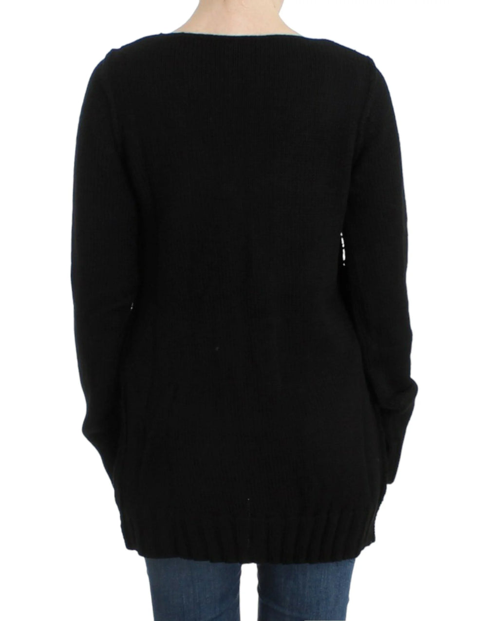 Cavalli Black knitted wool sweater - Sweaters