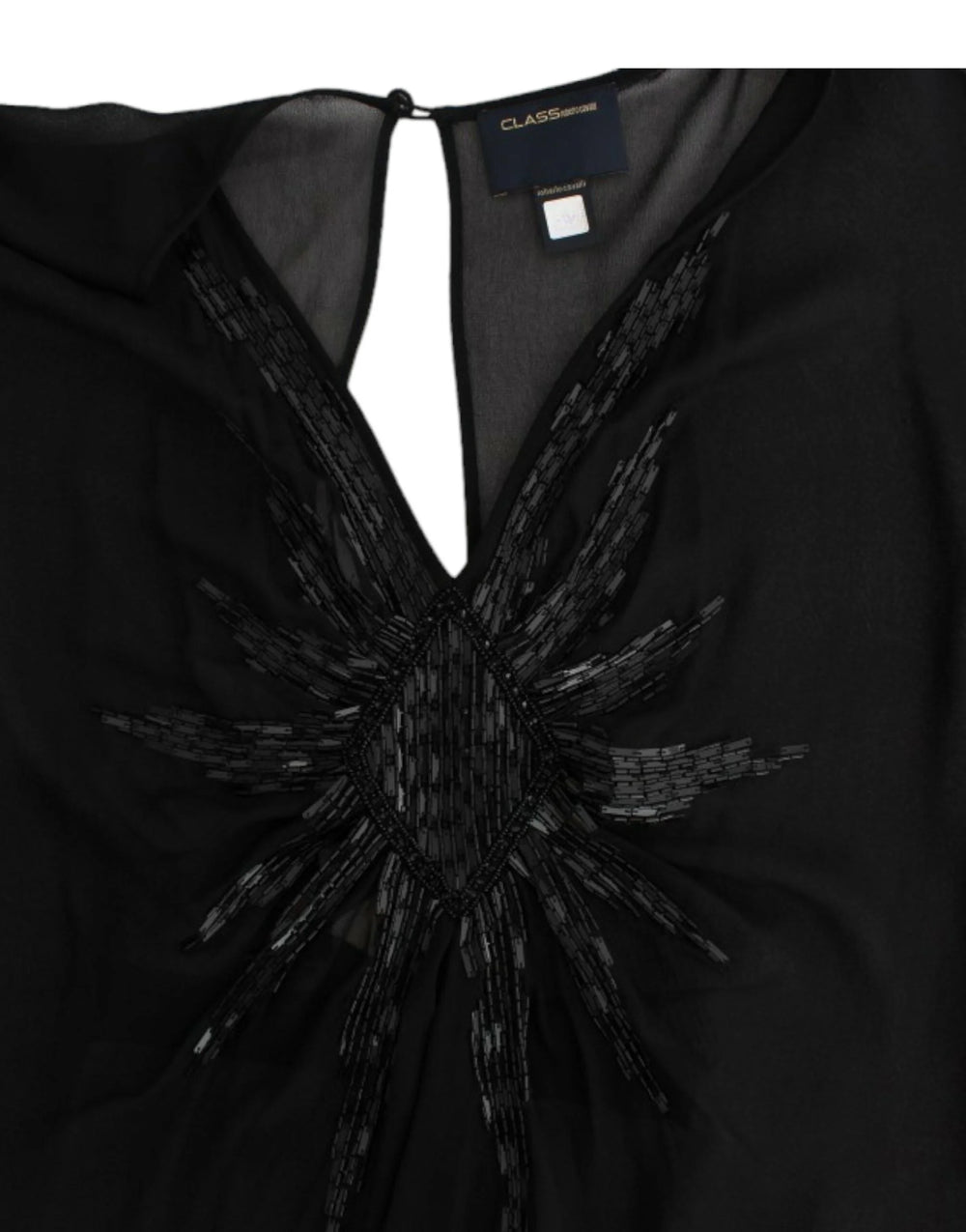 Cavalli Black long sleeve silk dress - IT40|S - Dresses