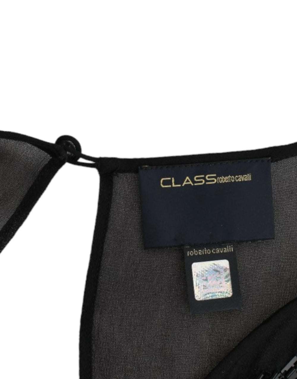 Cavalli Black long sleeve silk dress - IT40|S - Dresses