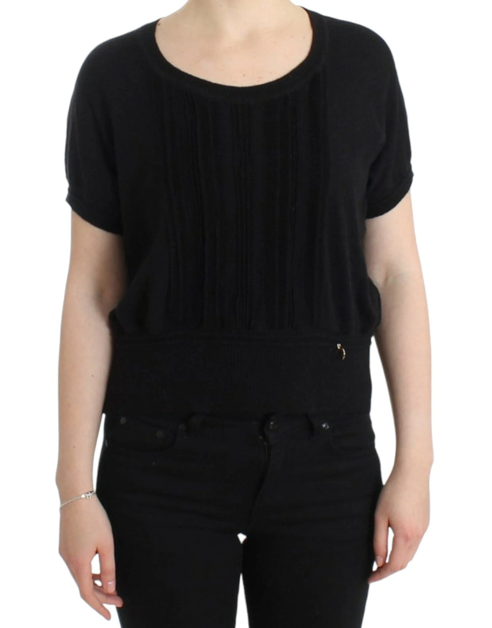 Cavalli Black short sleeved jumper - IT48|XXL - Sweaters