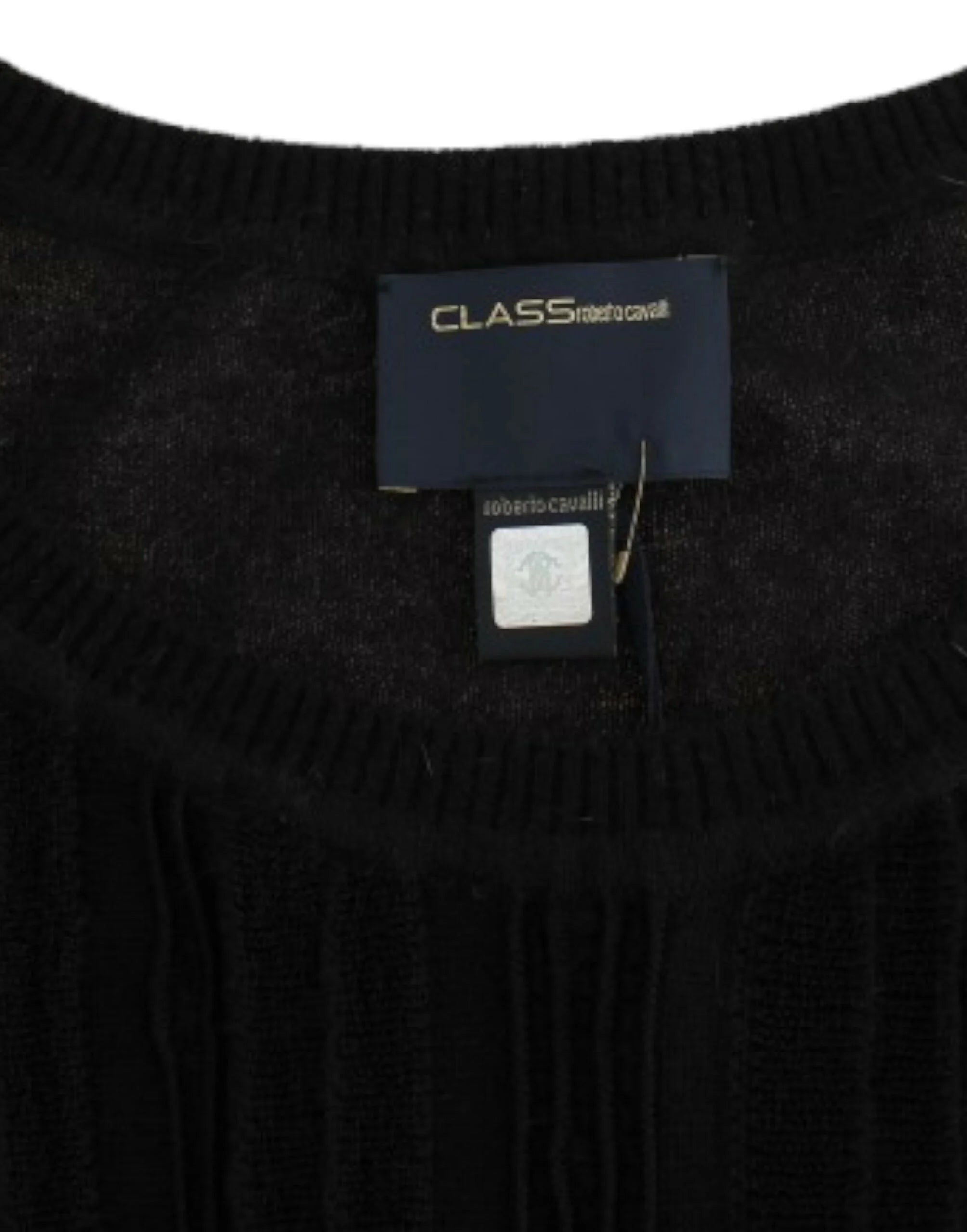 Cavalli Black short sleeved jumper - IT48|XXL - Sweaters