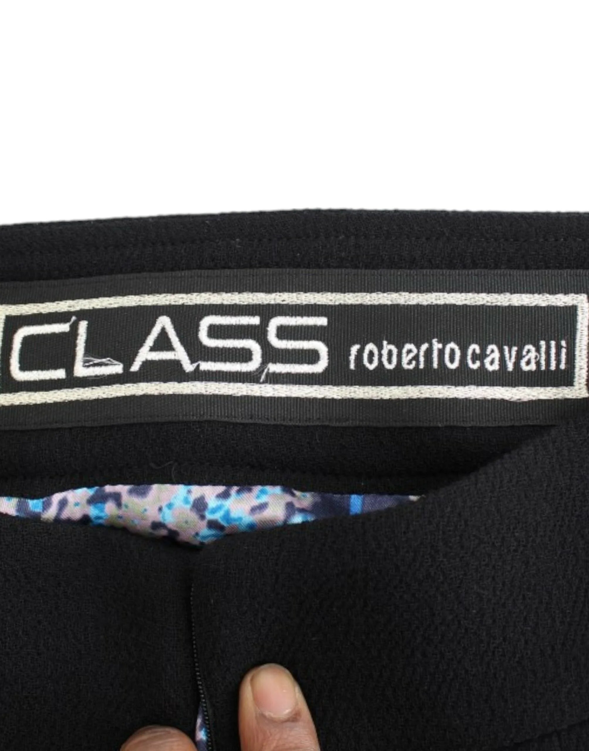 Cavalli Black wool pencil skirt - Skirts