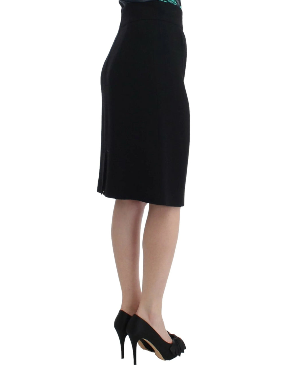 Cavalli Black wool pencil skirt - Skirts