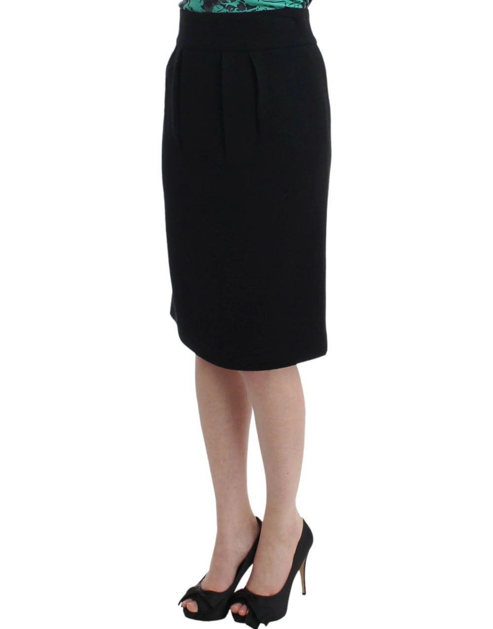 Cavalli Black wool pencil skirt - Skirts