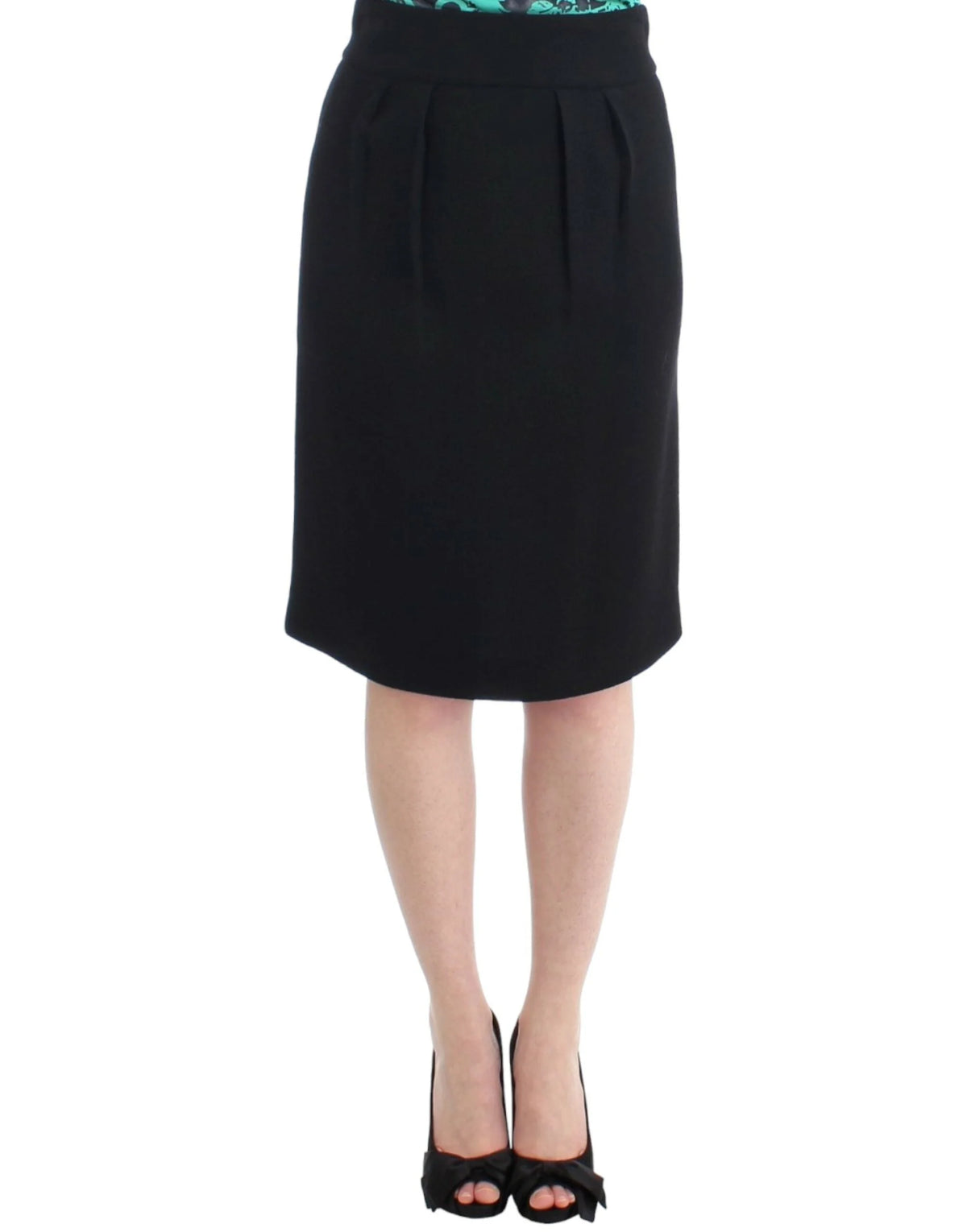 Cavalli Black wool pencil skirt - Skirts
