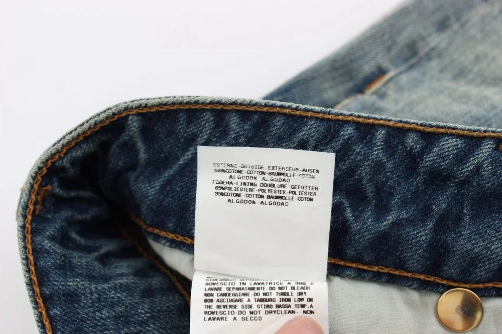 Cavalli Blue Cotton Low Waist Jeans - W26 - Jeans