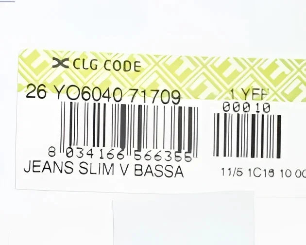 Cavalli Blue Cotton Straight Fit Stretch Jeans - Jeans