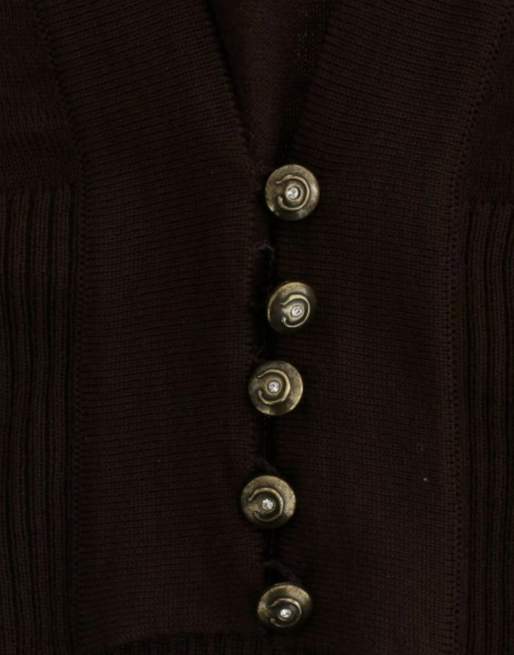 Cavalli Brown cropped wool cardigan - Cardigans