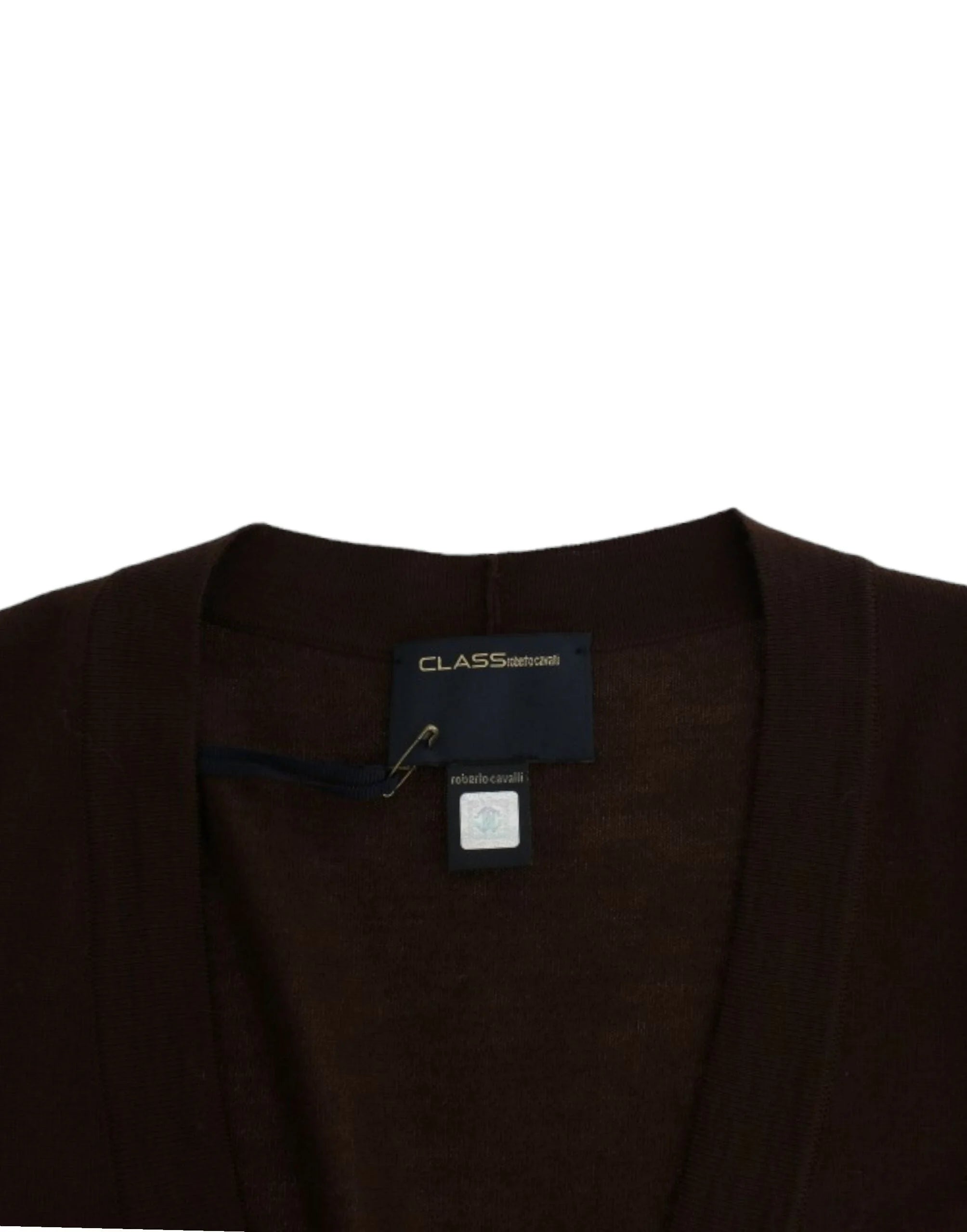 Cavalli Brown cropped wool cardigan - Cardigans