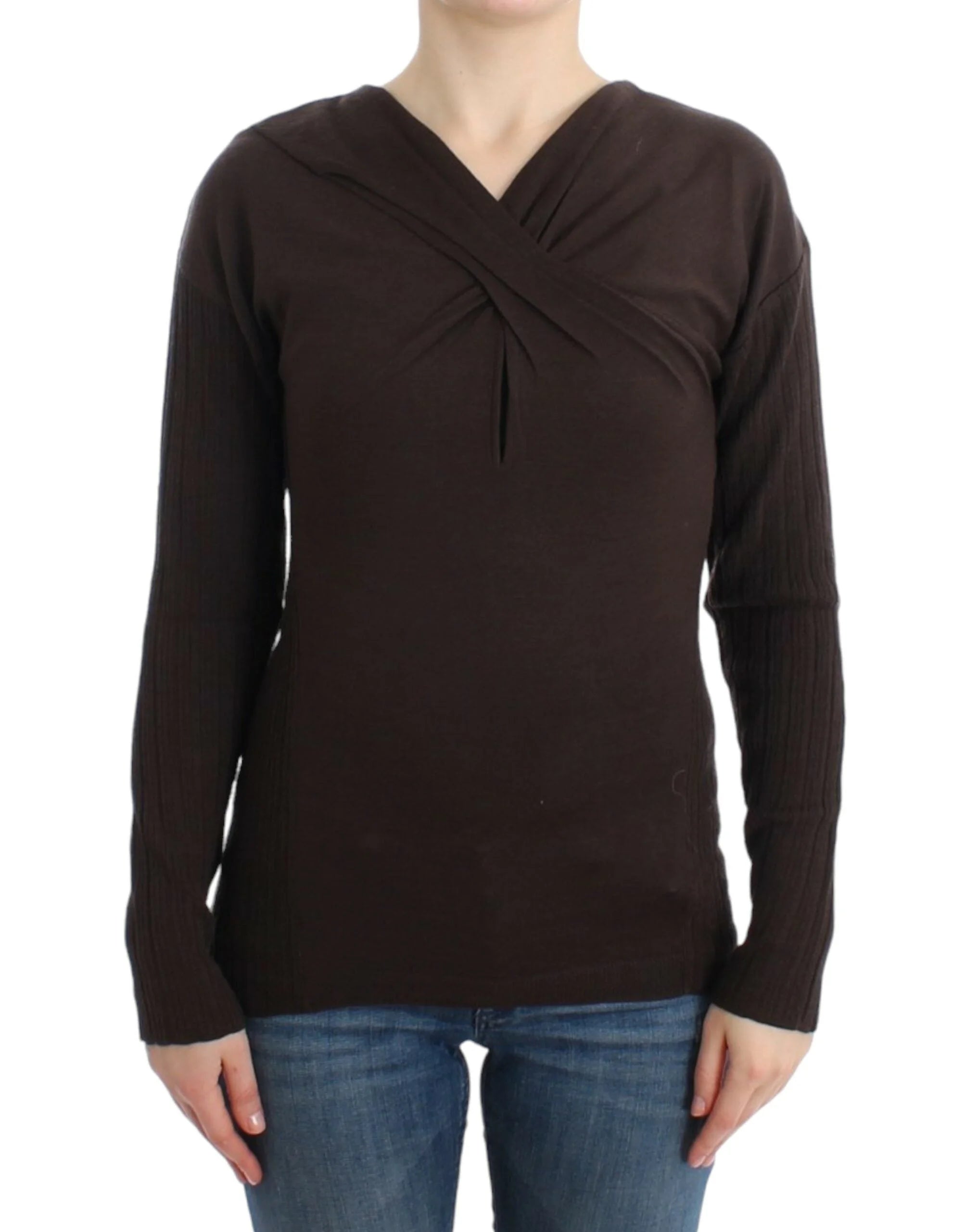 Cavalli Brown knitted wool sweater - Sweaters