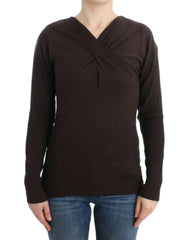 Cavalli Brown knitted wool sweater - Sweaters