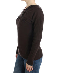 Cavalli Brown knitted wool sweater - Sweaters