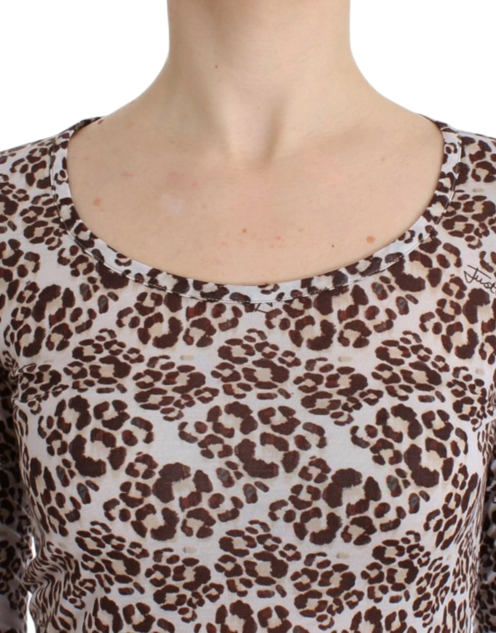 Cavalli Brown longsleeved lace top - IT44|L - Blouses