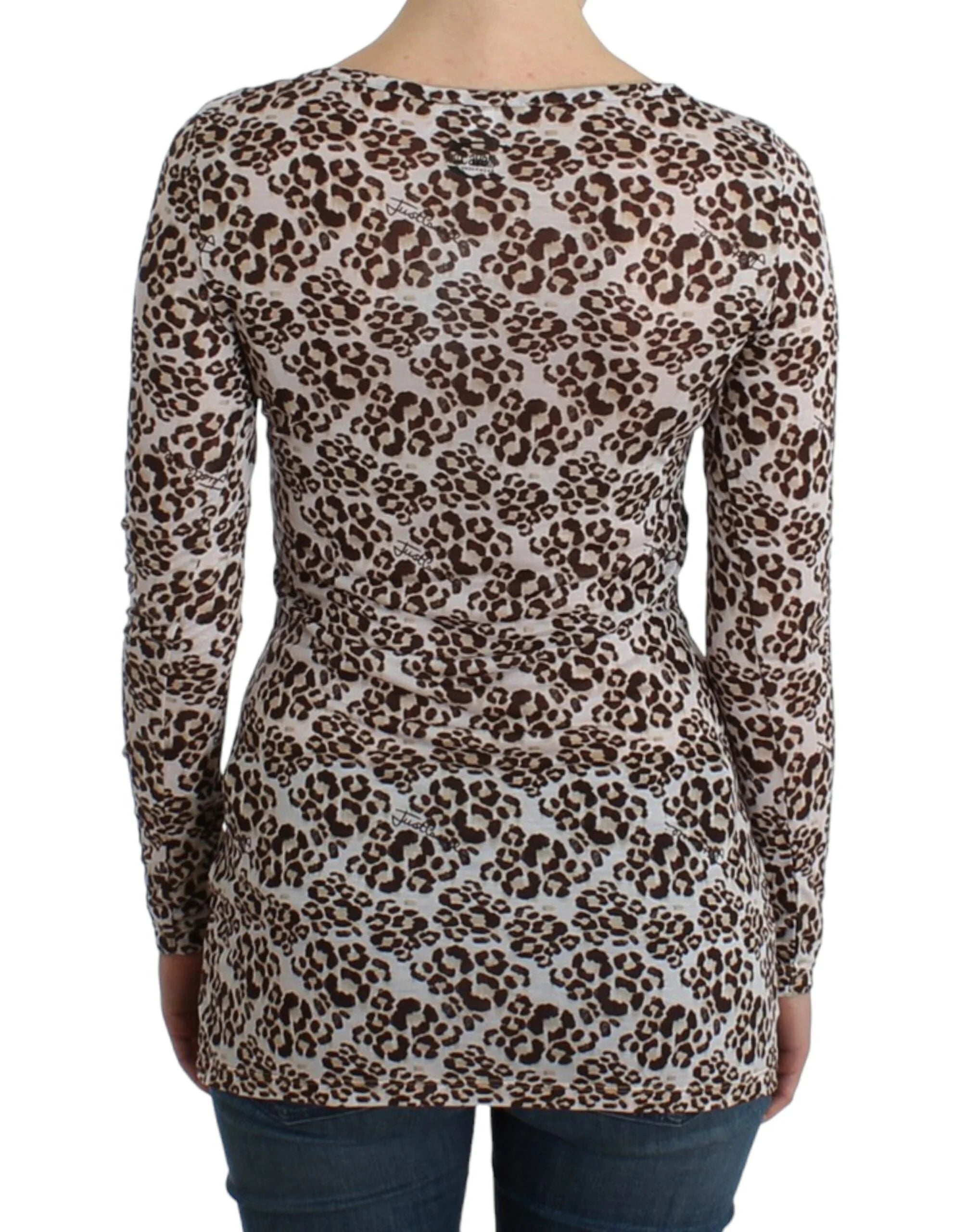 Cavalli Brown longsleeved lace top - IT44|L - Blouses