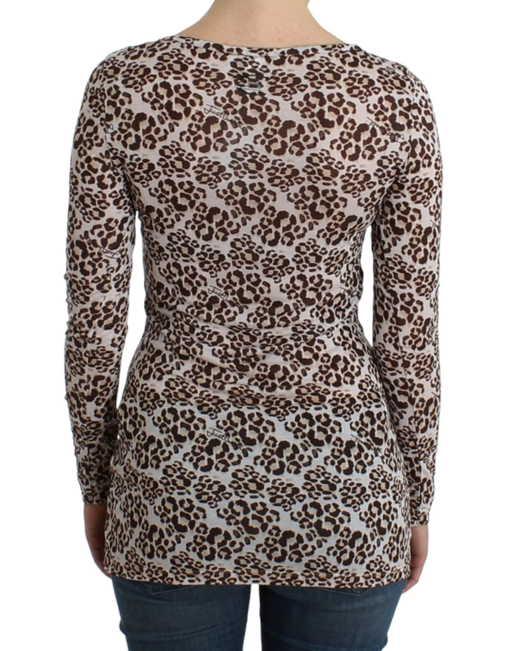 Cavalli Brown longsleeved lace top - IT44|L - Blouses