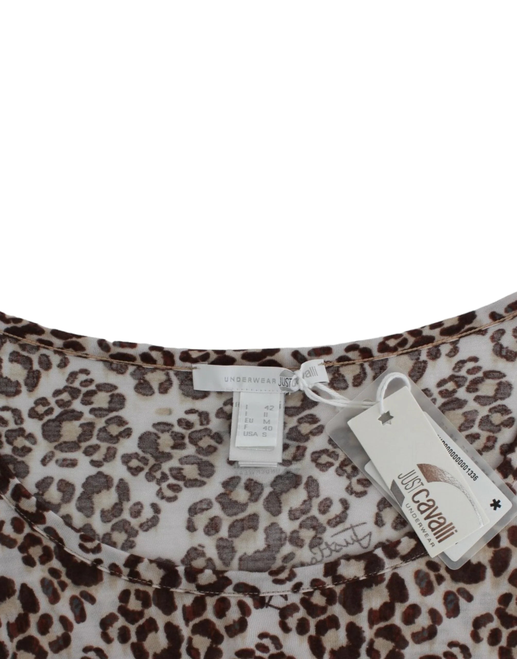 Cavalli Brown longsleeved lace top - IT44|L - Blouses