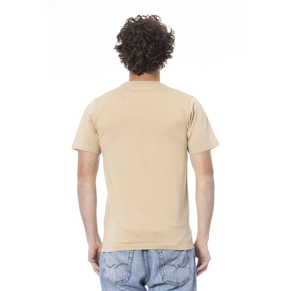 Cavalli Class Beige Cotton Men T-Shirt - XL - T-Shirts