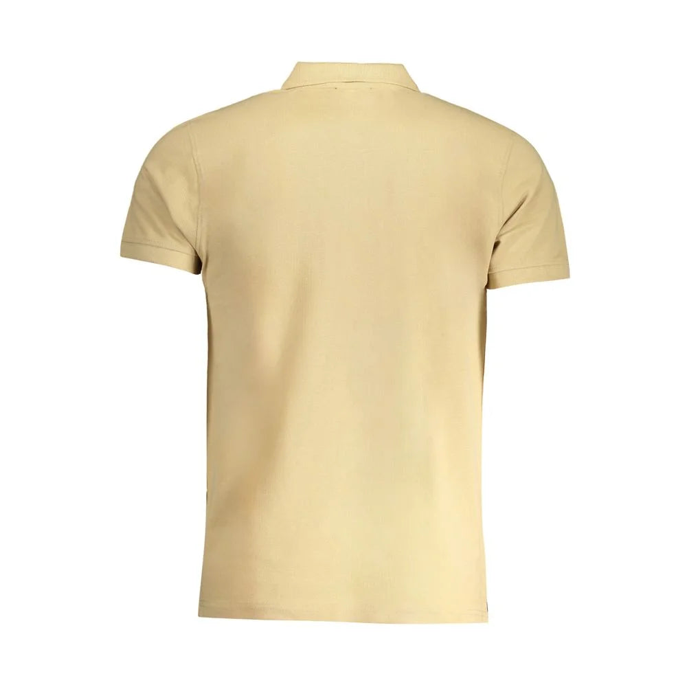 Cavalli Class Beige Cotton Polo Shirt - Polos