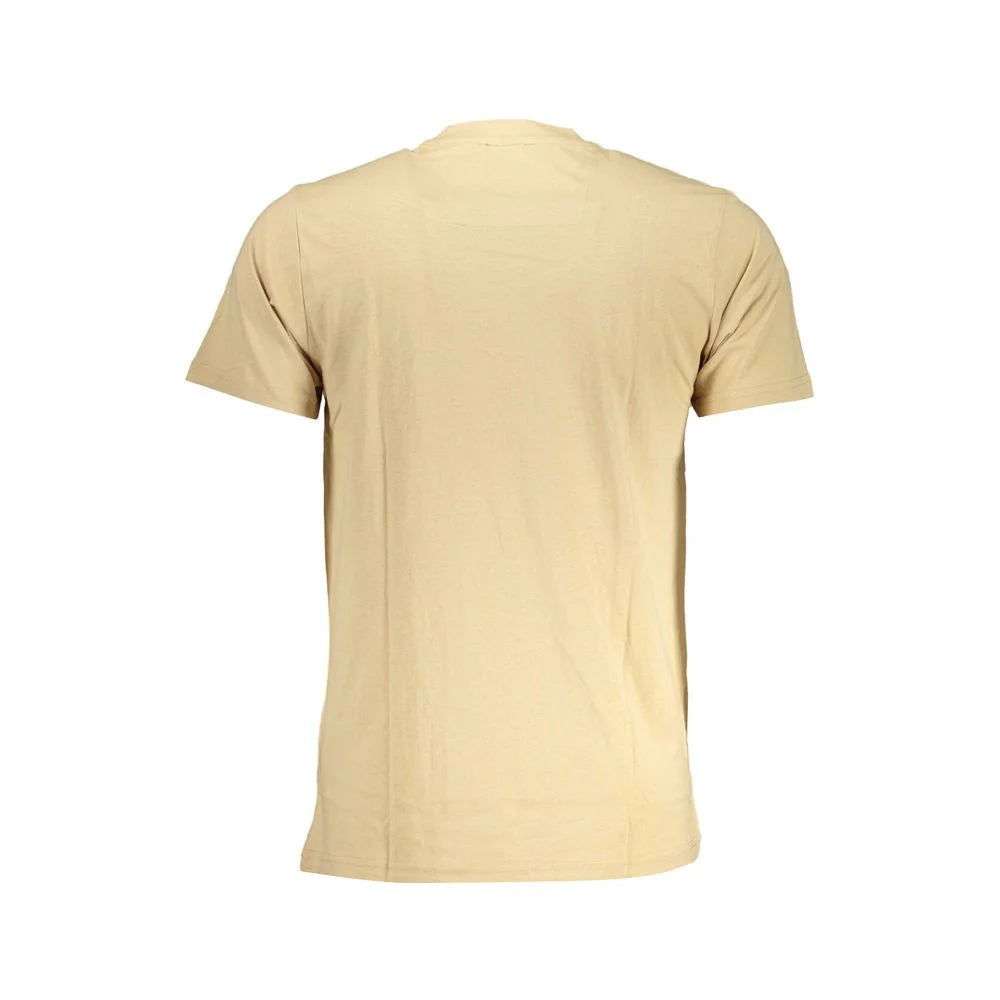 Cavalli Class Beige Cotton T-Shirt - T-Shirts