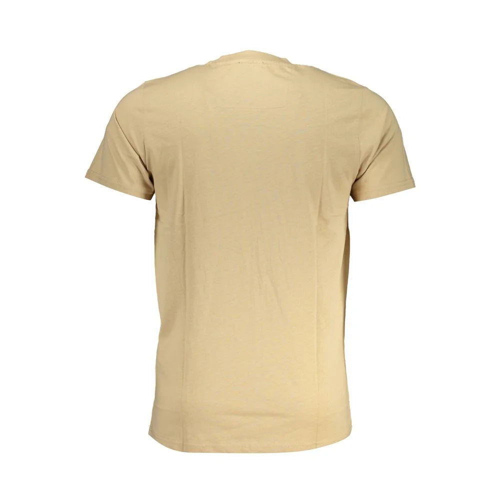 Cavalli Class Beige Cotton T-Shirt - T-Shirts