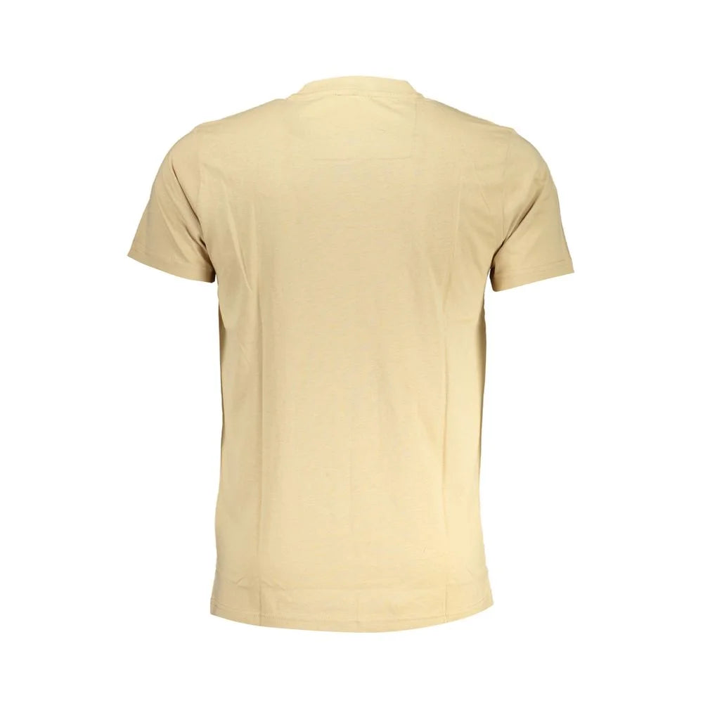 Cavalli Class Beige Cotton T-Shirt - T-Shirts