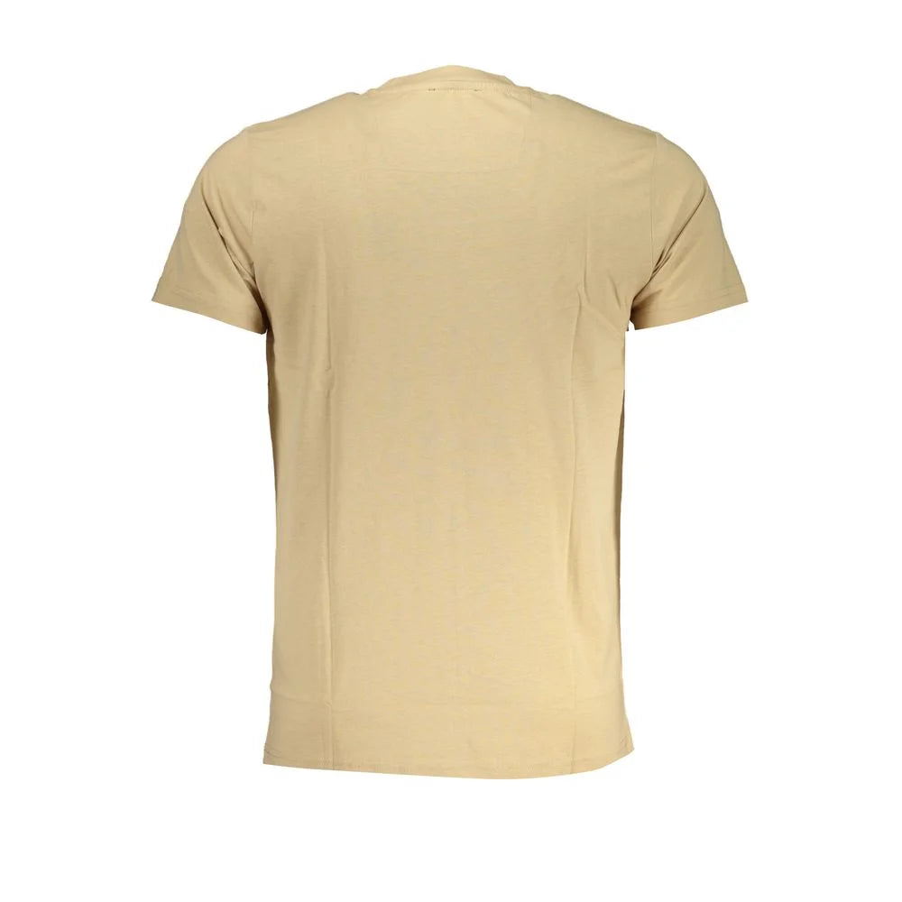 Cavalli Class Beige Cotton T-Shirt - T-Shirts