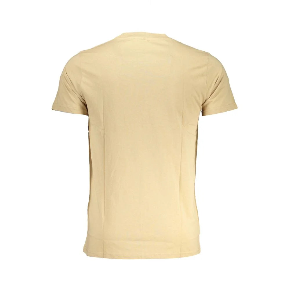 Cavalli Class Beige Cotton T-Shirt - T-Shirts