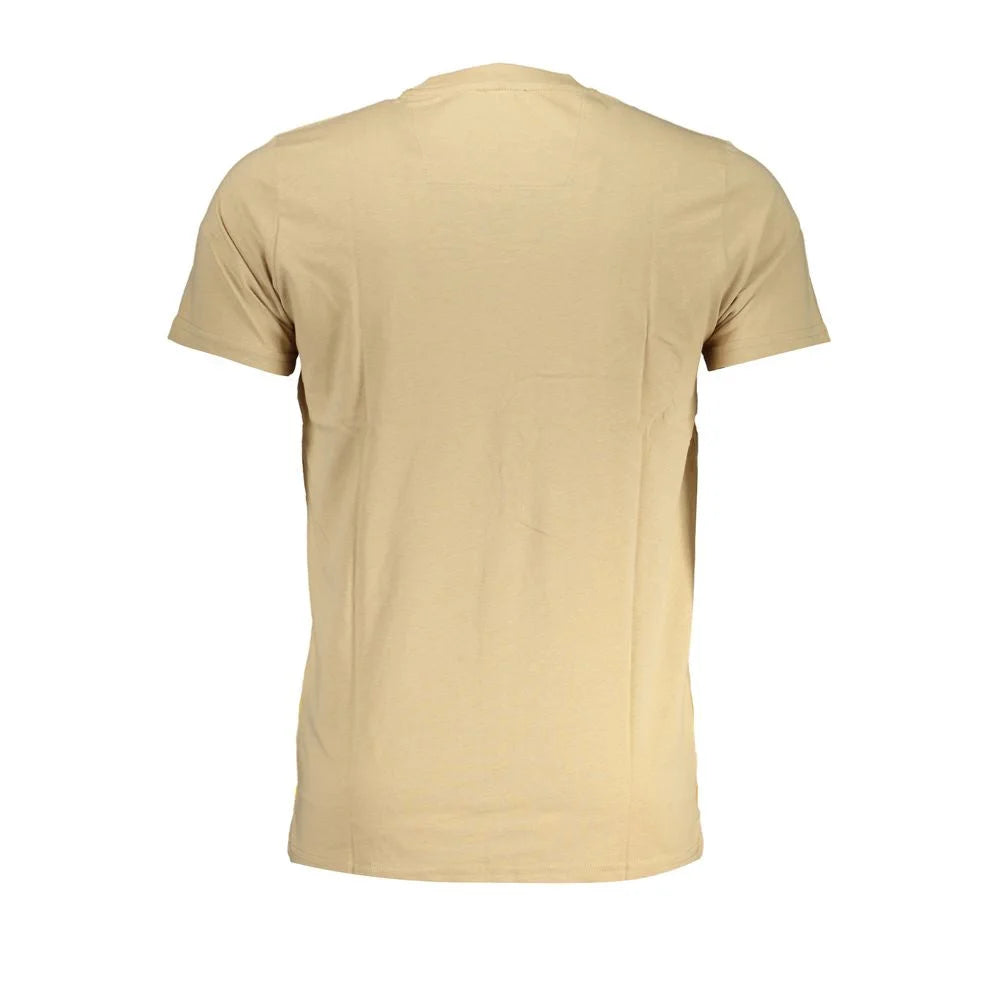 Cavalli Class Beige Cotton T-Shirt - T-Shirts