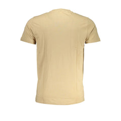 Cavalli Class Beige Cotton T-Shirt - XL - T-Shirts
