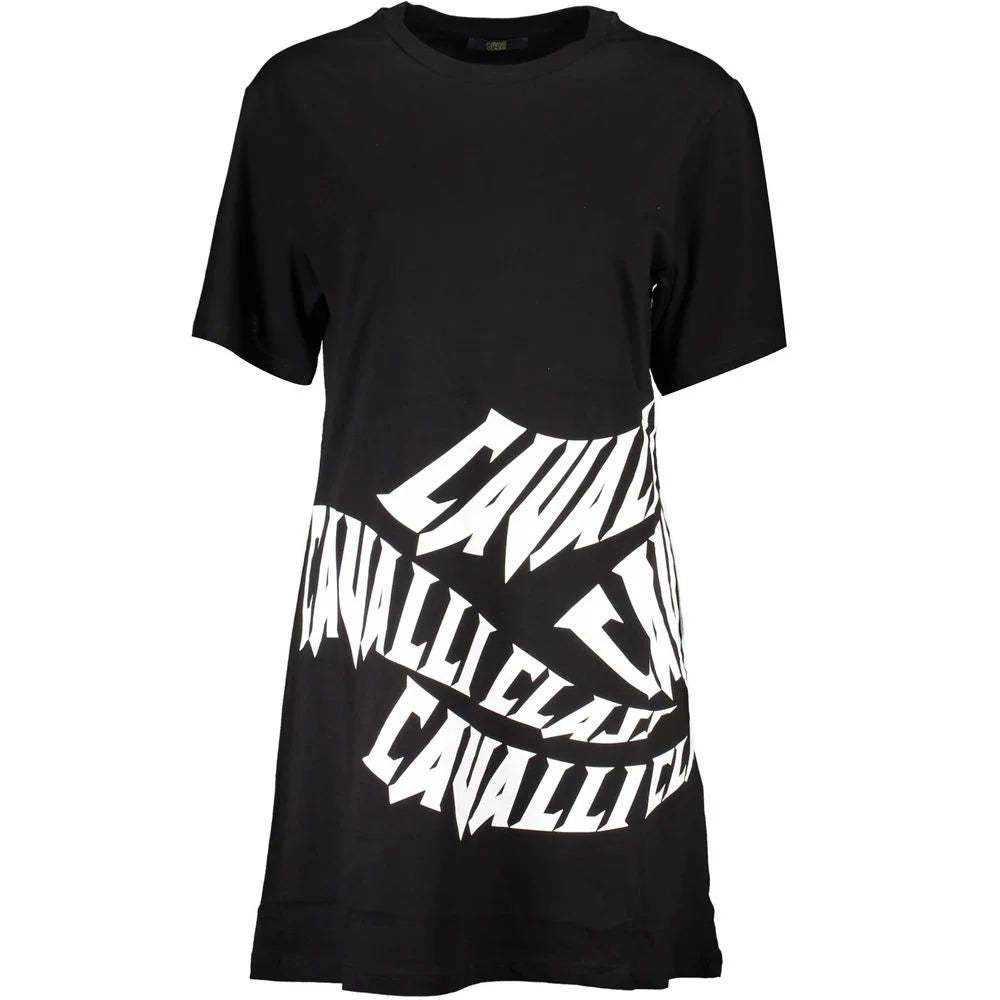 Cavalli Class Black Cotton Dress - XS