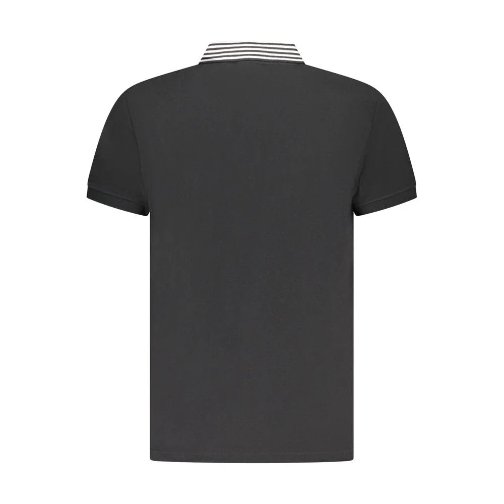 Cavalli Class Black Cotton Men Polo Shirt - Polos