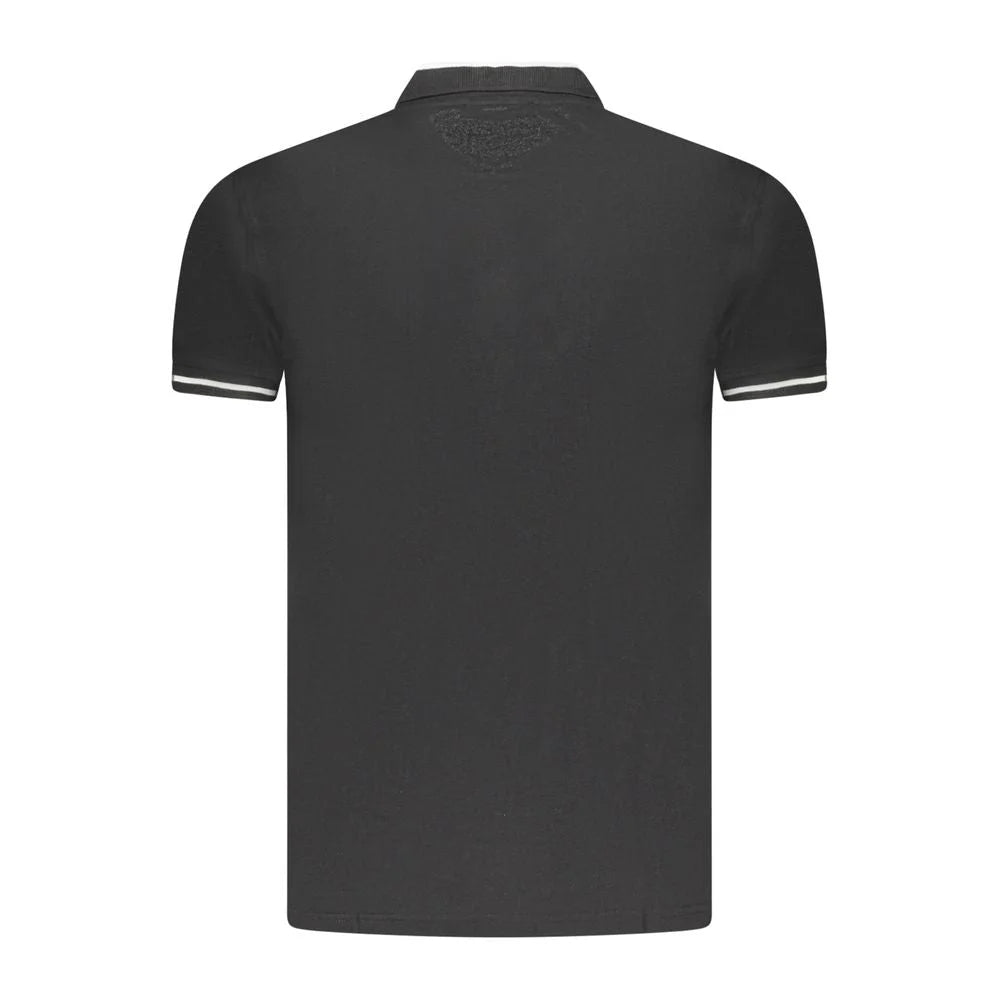 Cavalli Class Black Cotton Men Polo Shirt - Polos
