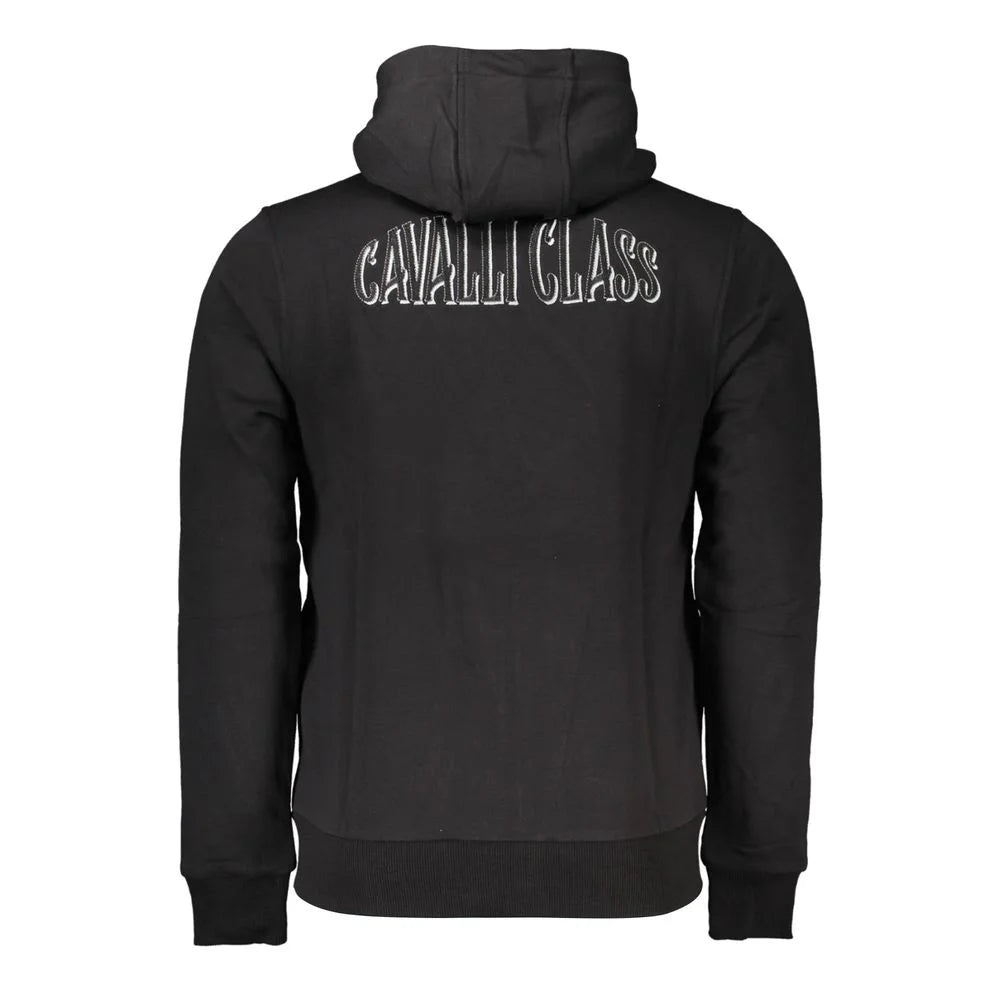 Cavalli Class Black Cotton Men Sweater - S - Hoodies