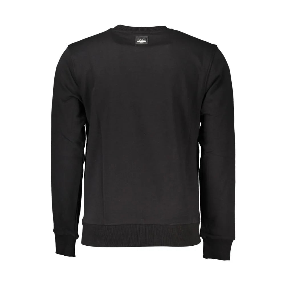 Cavalli Class Black Cotton Men Sweater - Sweatshirts