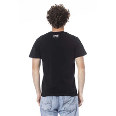 Cavalli Class Black Cotton Men T-Shirt - L - T-Shirts