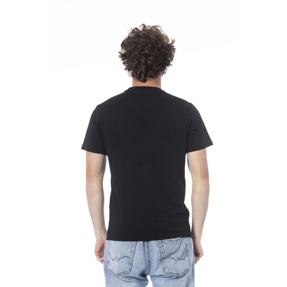 Cavalli Class Black Cotton Men T-Shirt - T-Shirts